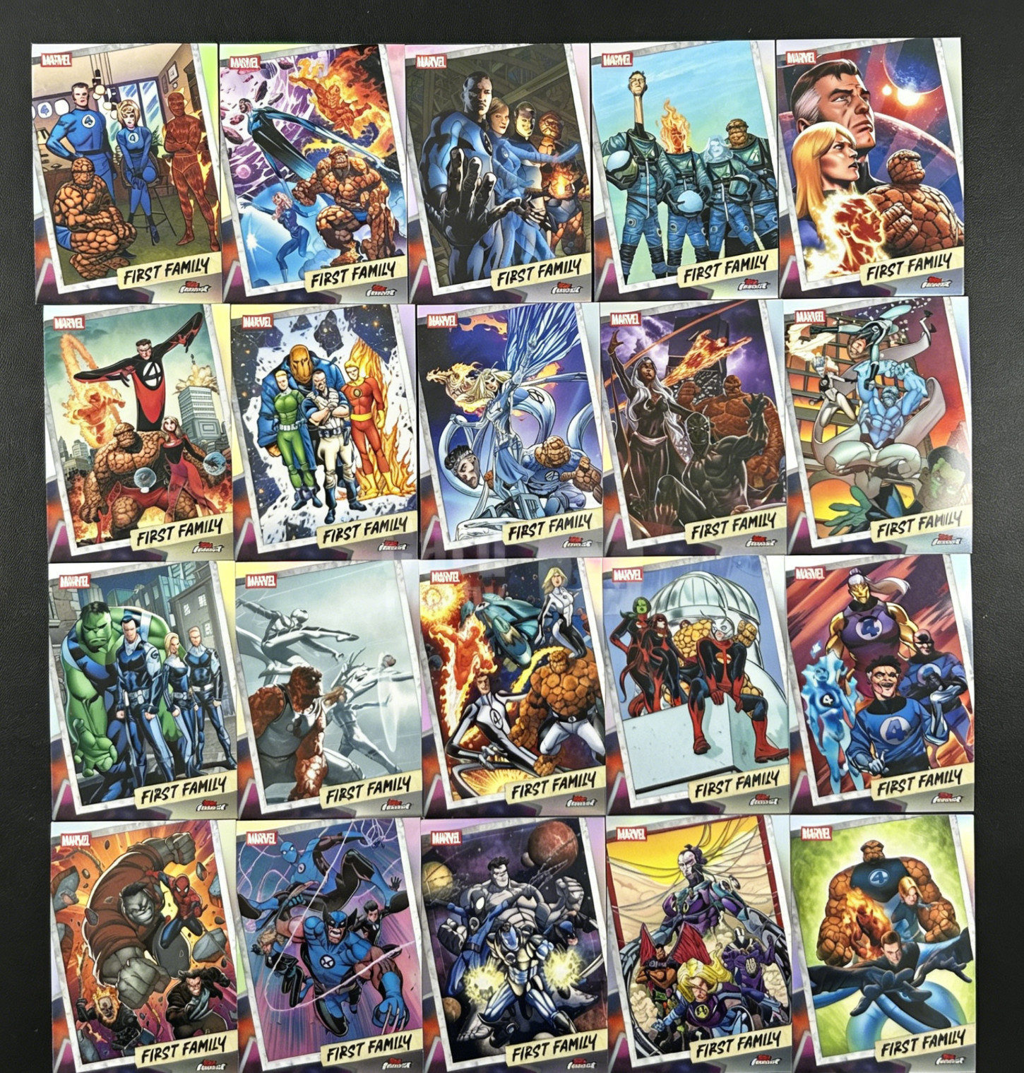 2026 Topps Finest Marvel Fantastic Four First Family Insert Complete Set #1-20