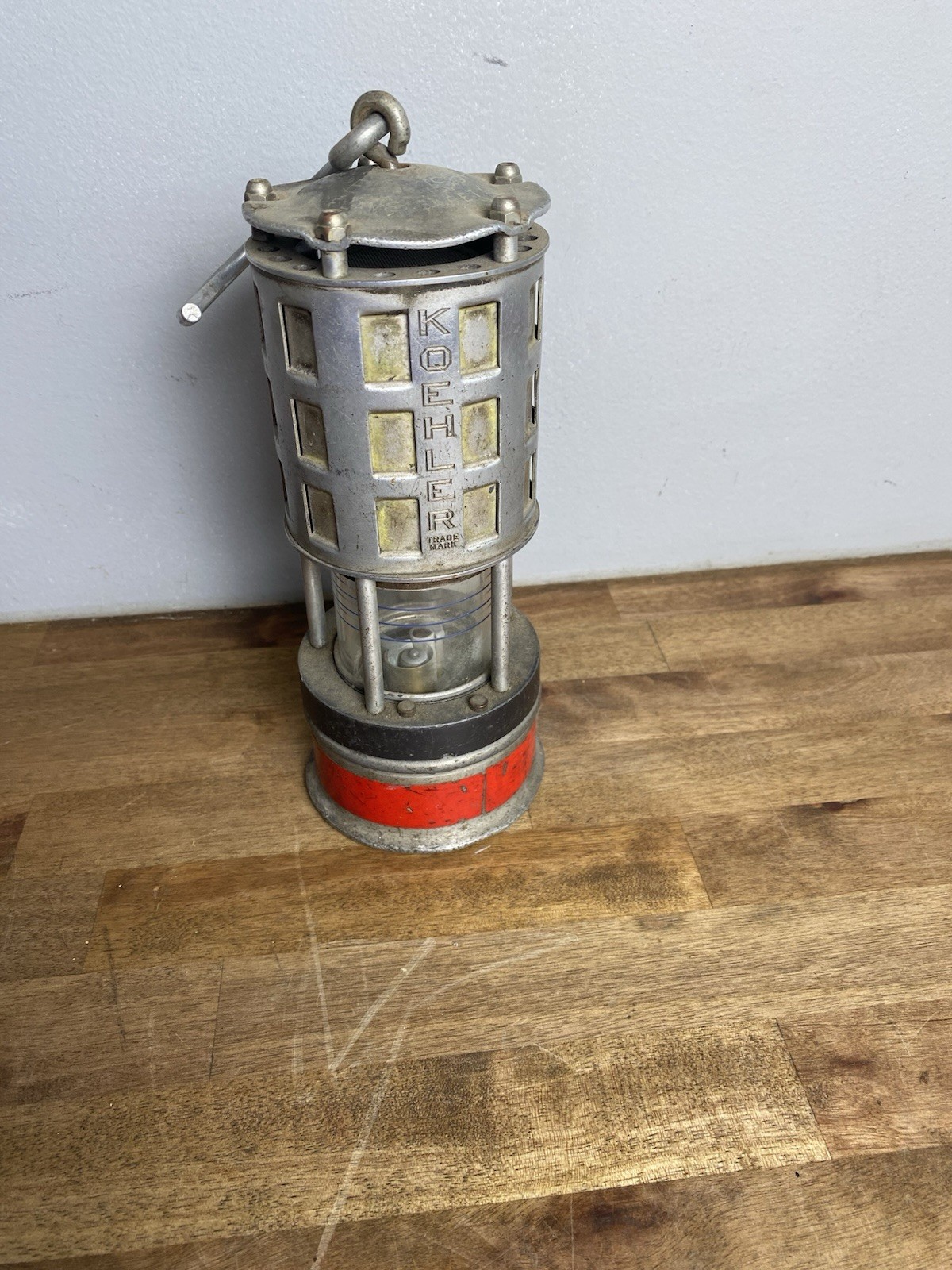 ANTIQUE KOEHLER NO. 209 MINER'S SAFETY LAMP WITH U.S. DEPT OF INTERIOR SEAL