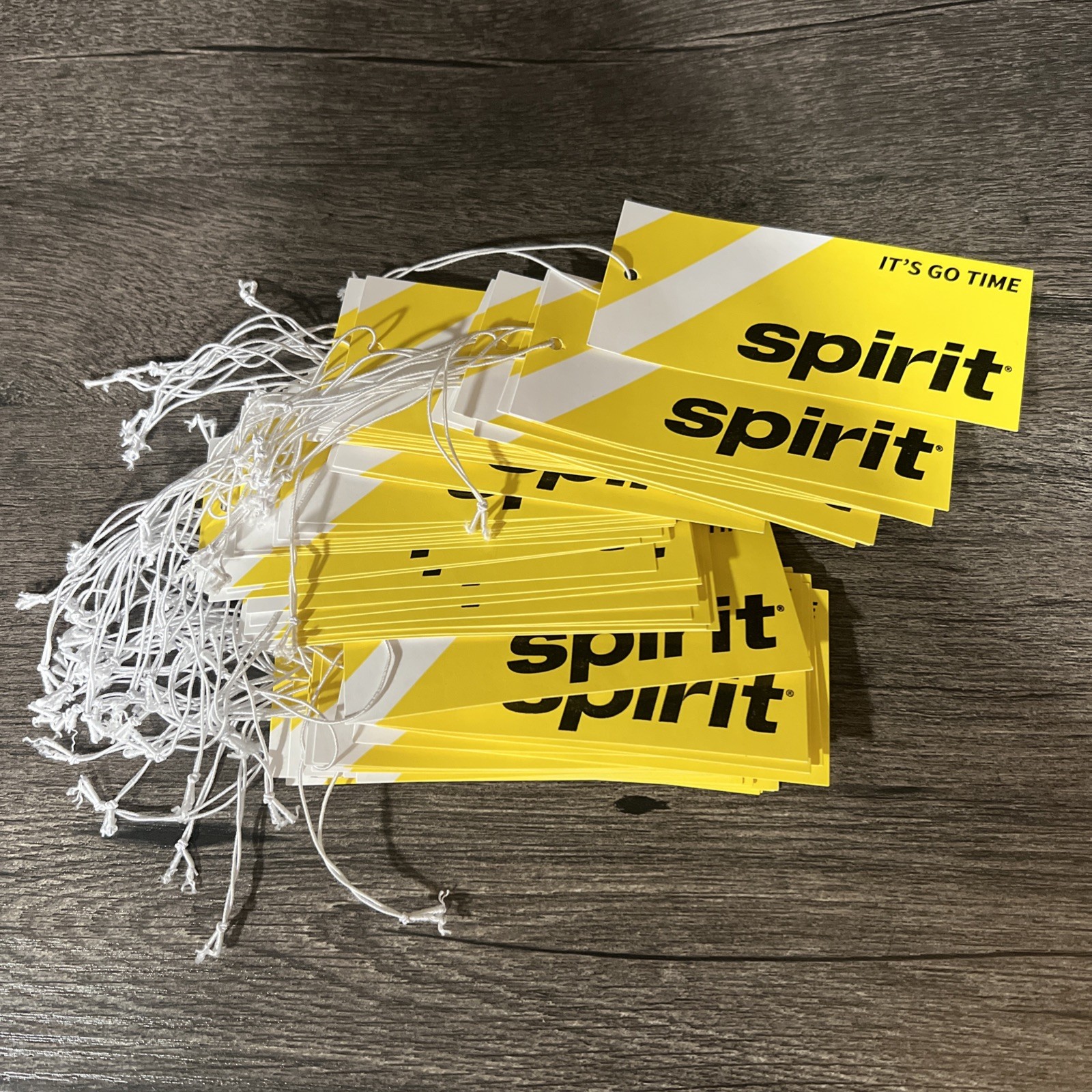 Spirit Airlines Bag Tag Name Tag Discontinued Rare Collectible Lot Of 65