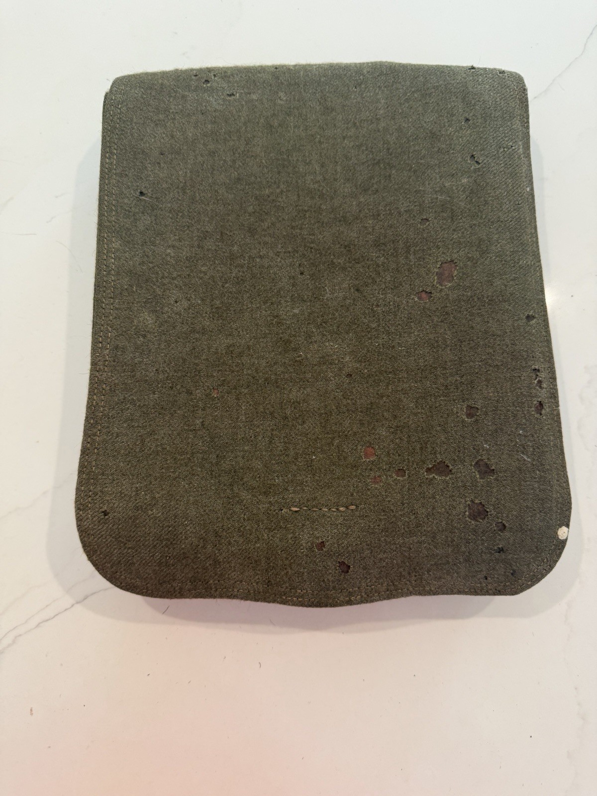 Vtg WWI WWII US Officer Wool Leather Dispatch Pouch Wm H Horstmann Philadelphia⁠