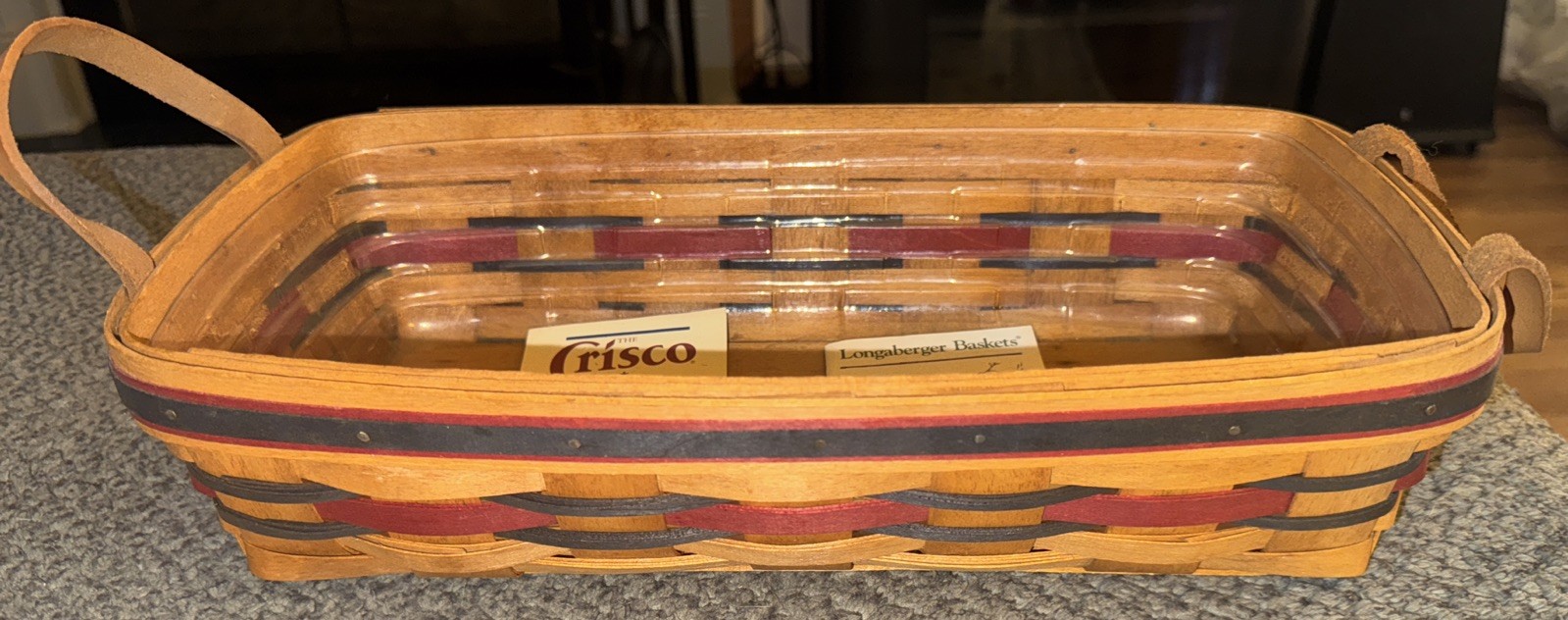 Longaberger 1993 Crisco American Baking Celebration Basket w/ Leather Handles