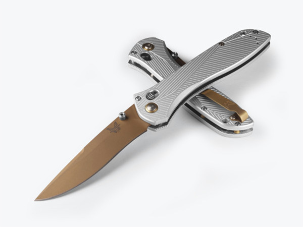 Benchmade Knives Seven-Ten 710FE-24 Gray Aluminum Dark Flat Earth CPM-S90V Knife