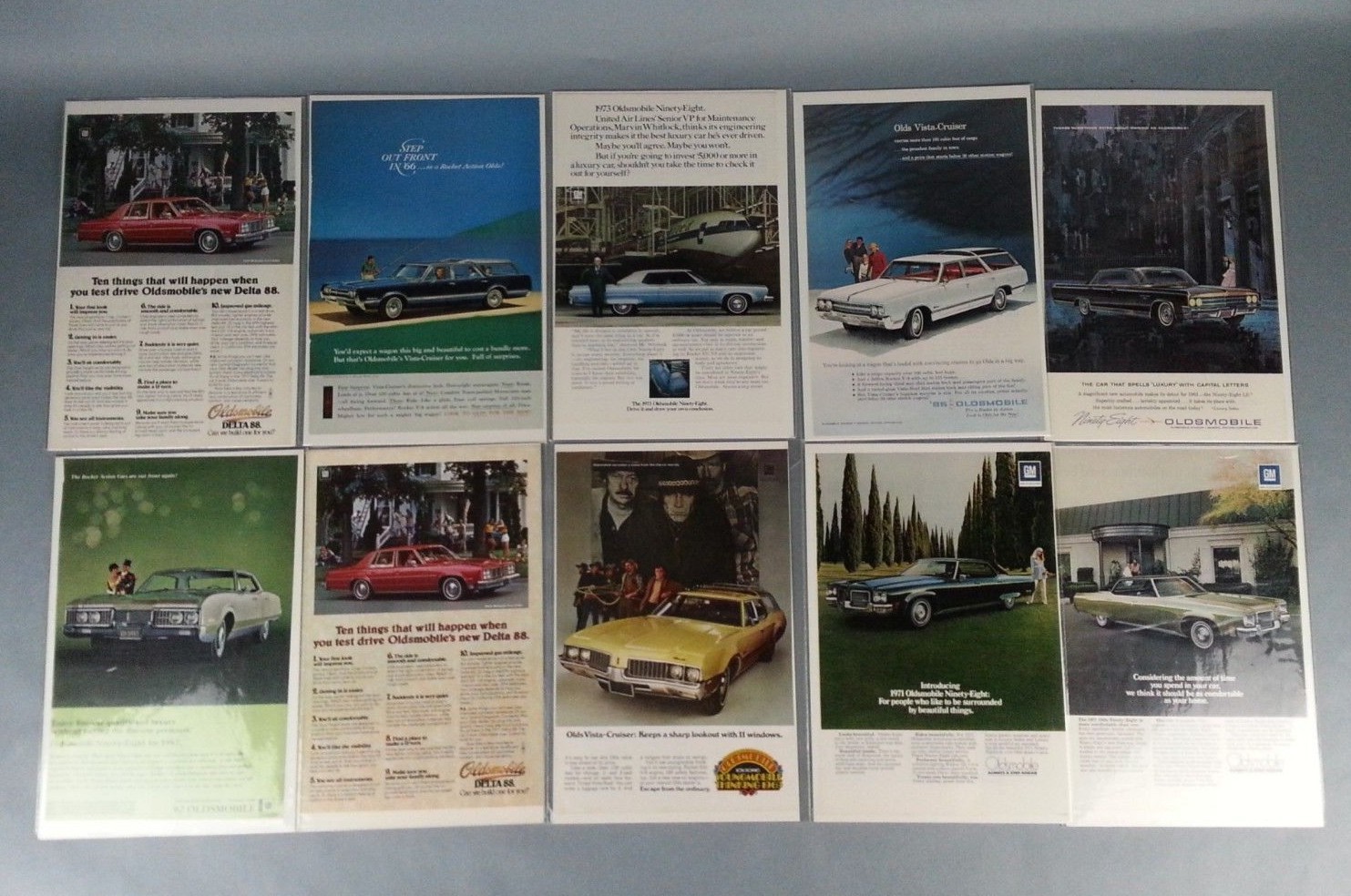 10  Vintage  Original Oldsmobile Car Ad 1970s 1960s 1980\'s Advertising Magazine