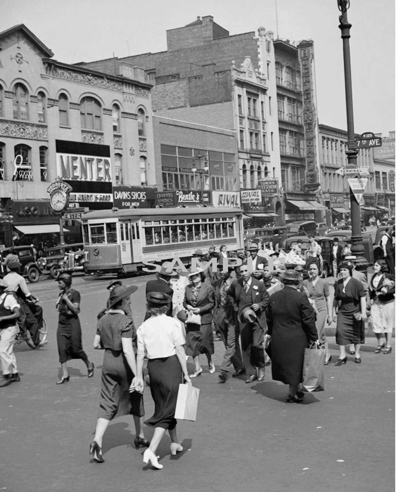 1939 Harlem NEW YORK 125th & 7th  PHOTO  (236-C)