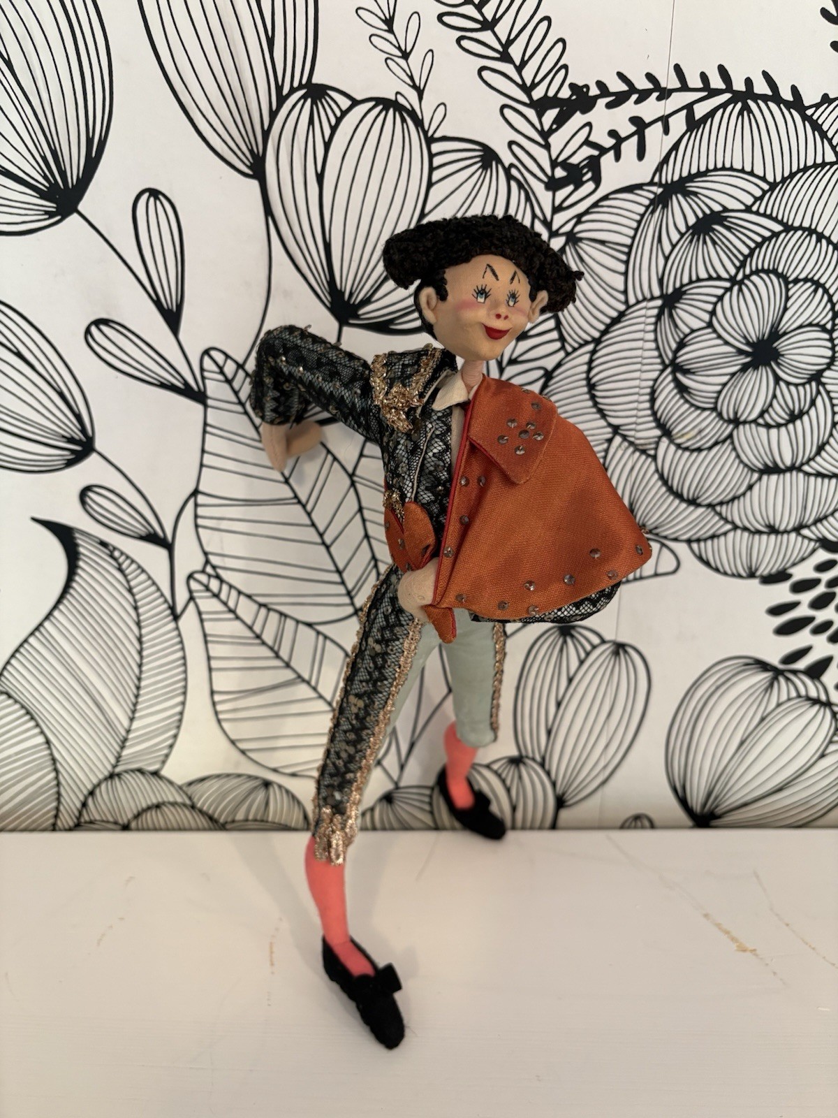 Vintage Roldan Klumpe Spanish Matador Cloth Doll Made In Spain