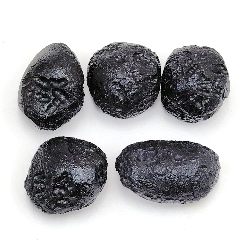 5pc Indochinite Tektite Lot 170.5g Black Meteorite Impact Glass Raw Stones Thai