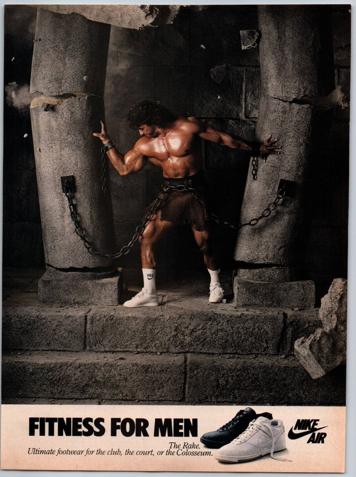 Nike Air Hercules Fitness for Men Shoes Sneaker - 1986 Vintage Print Ad Ephemera