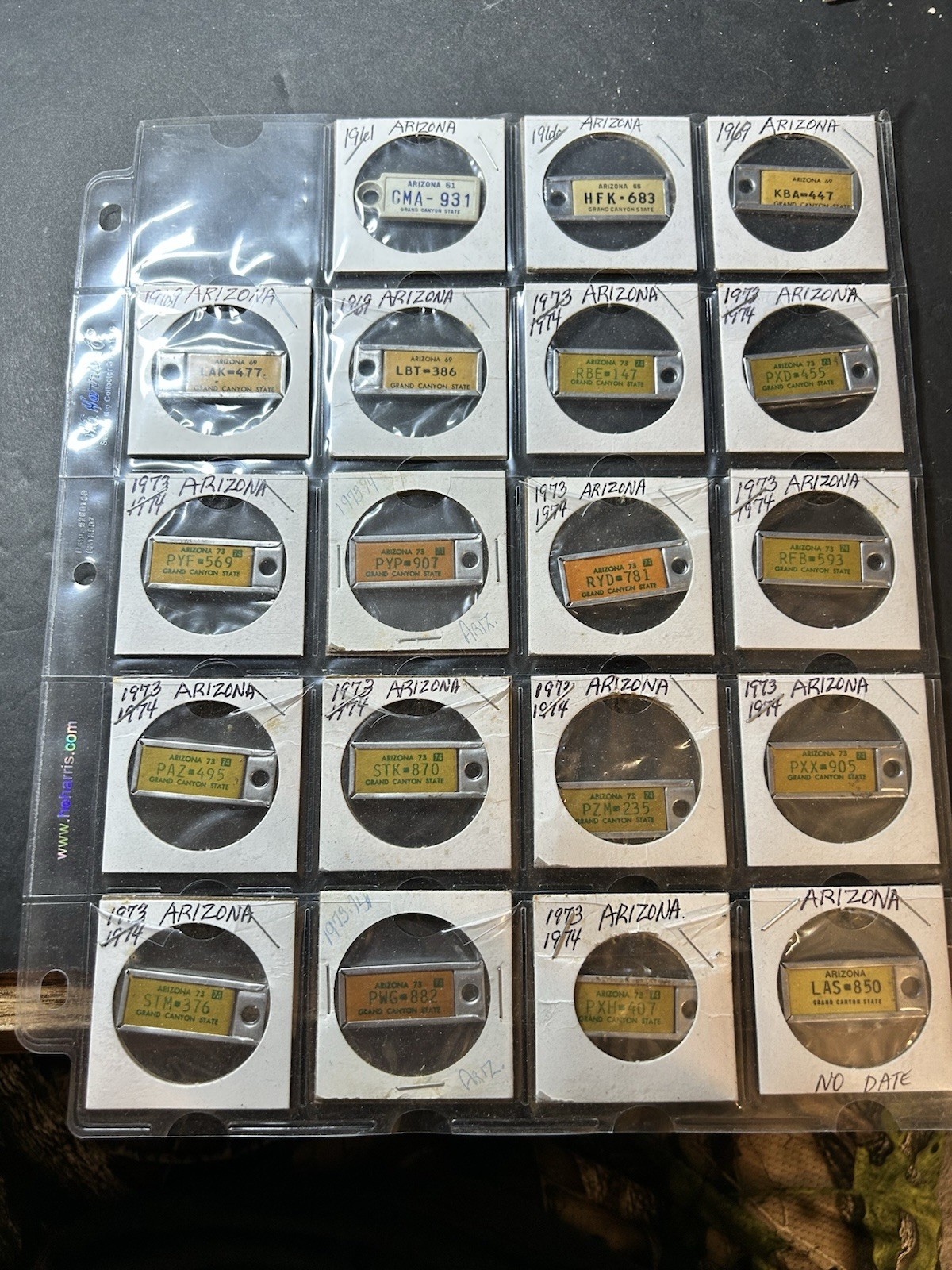 Arizona DAV Tag Lot Of 19 Tags