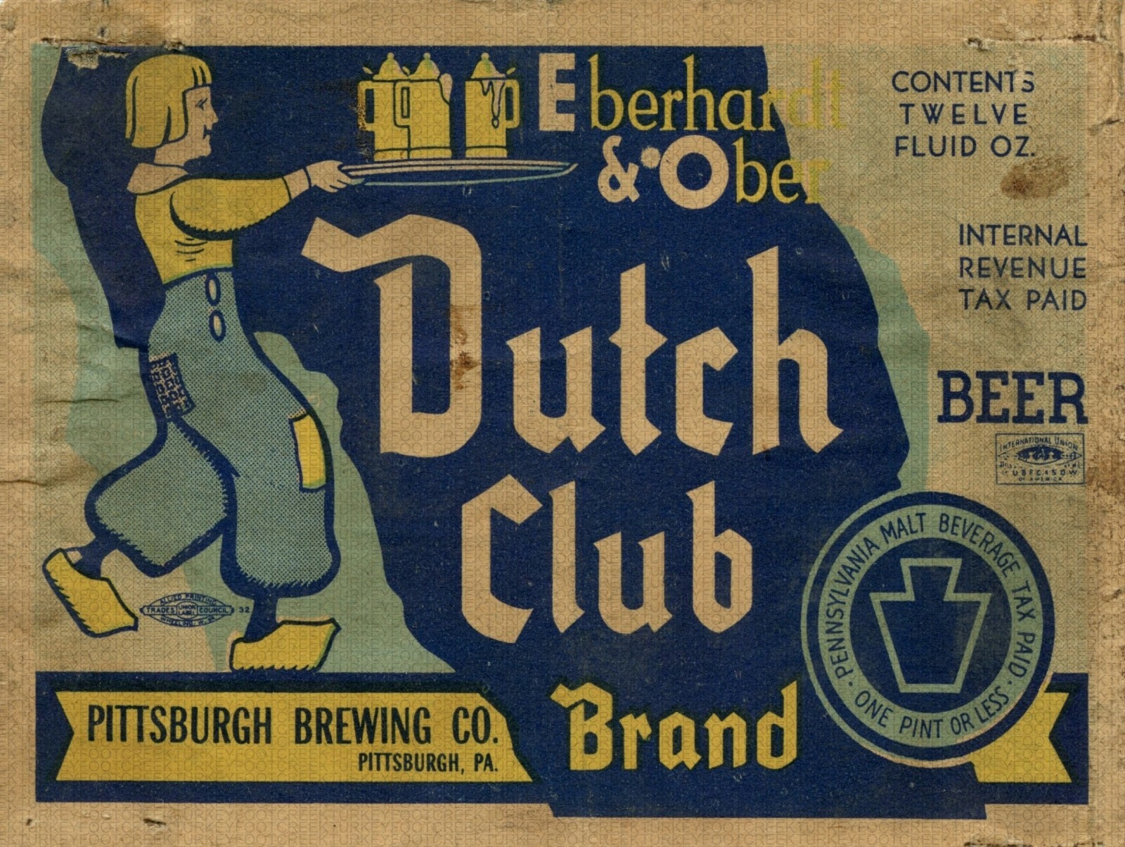 Dutch Club Brand Beer Label 9\