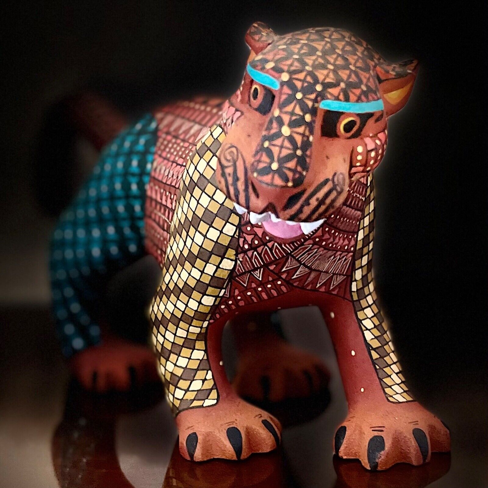 Jaguar - Alebrije - Wood Carved Handcrafted Mexican Art - Panther - Unique