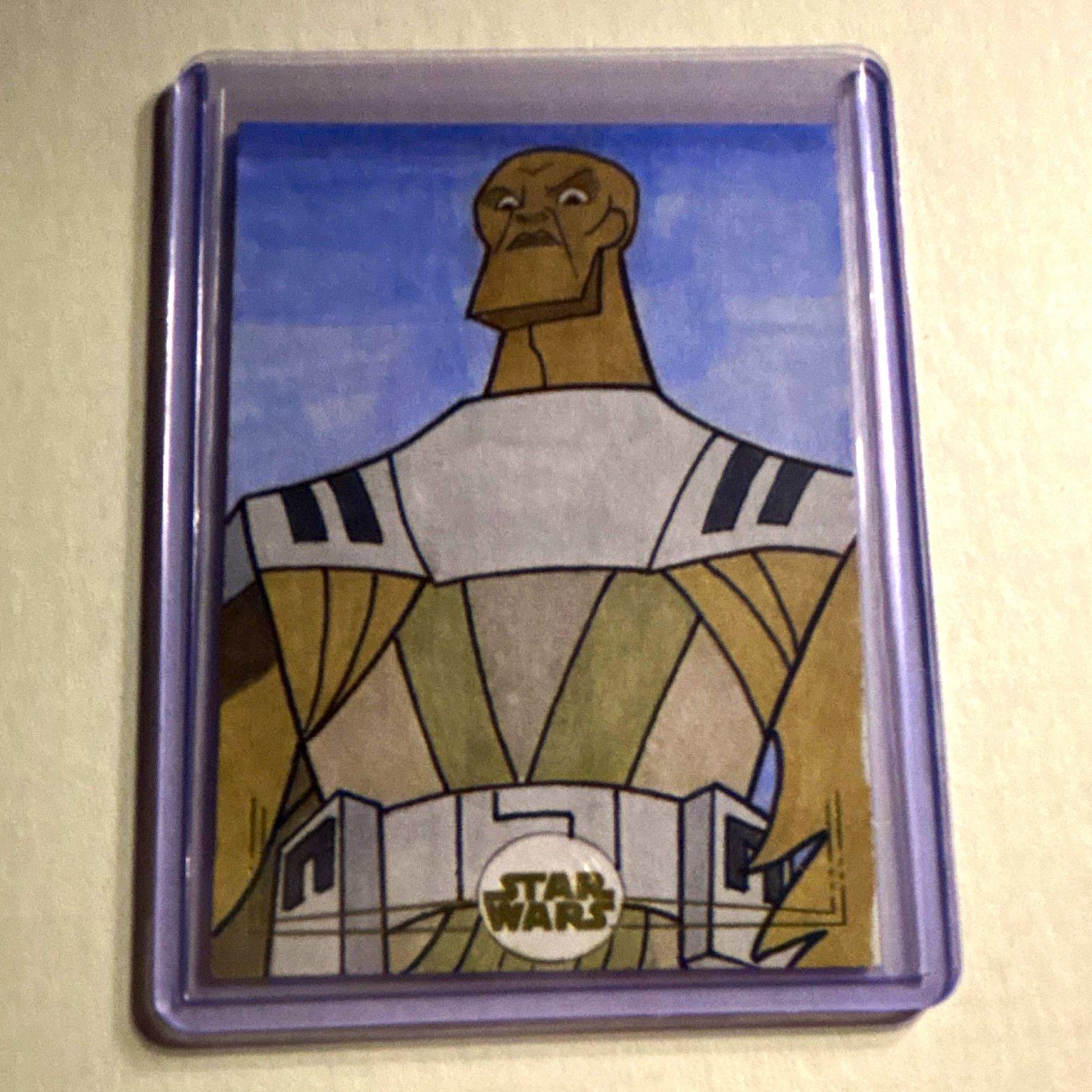 2026 Topps Chrome Star Wars Mace Windu Gold Foil Sketch 1/1 Jason Saldajeno