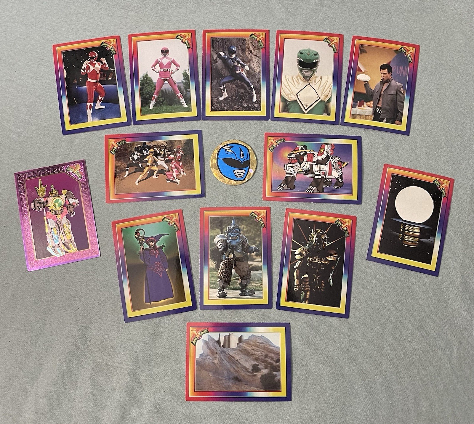 Vintage 1994-1995 Mighty Morphin Power Rangers Trading Card Lot + POG Saban