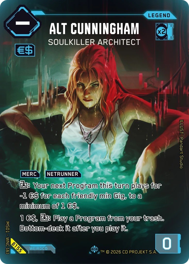 Alt Cunningham: Soulkiller Architect Cyberpunk TCG B155 Iconic Rare Beta