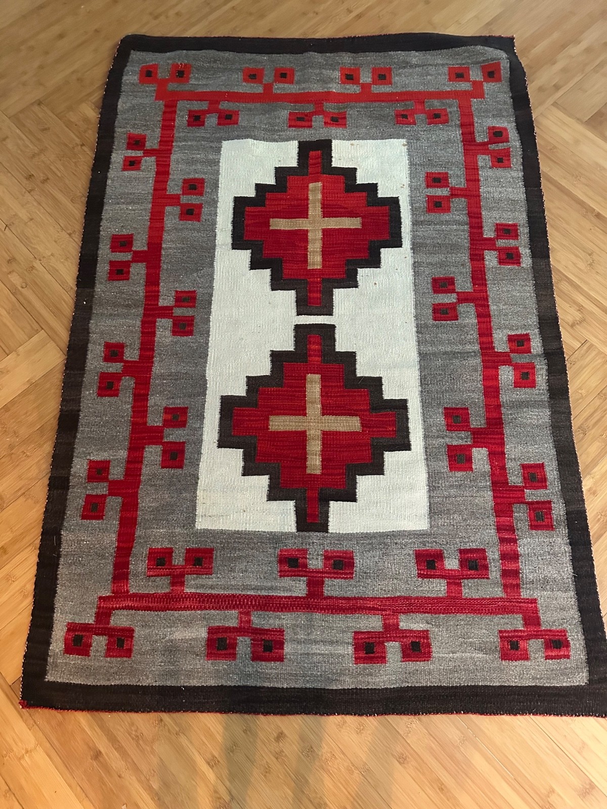 Antique Authentic Navajo Rug, 1920's  - 431/2 inches by 65