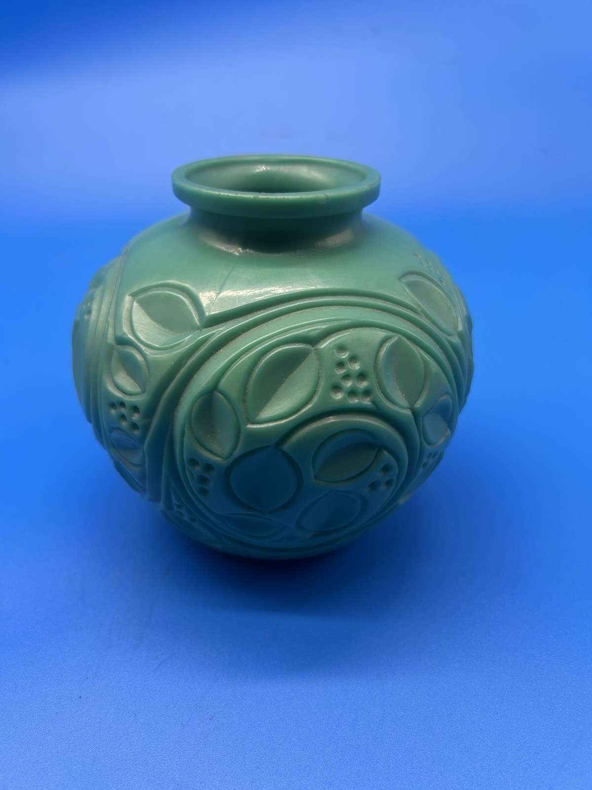 Vintage French Art Deco Vase Attributed Green Like