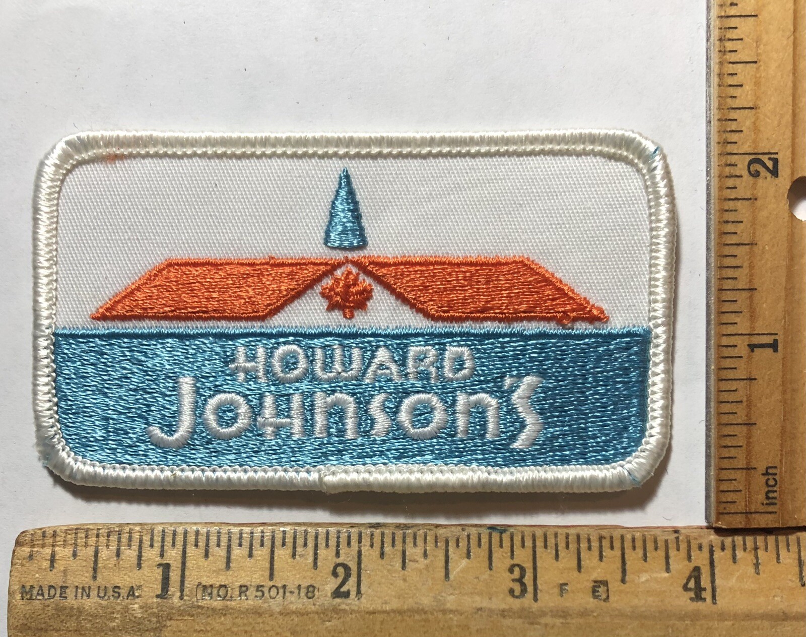 Vintage Howard Johnson’s Hotel Motel Restaurant Lodging Logo Embroidered Patch
