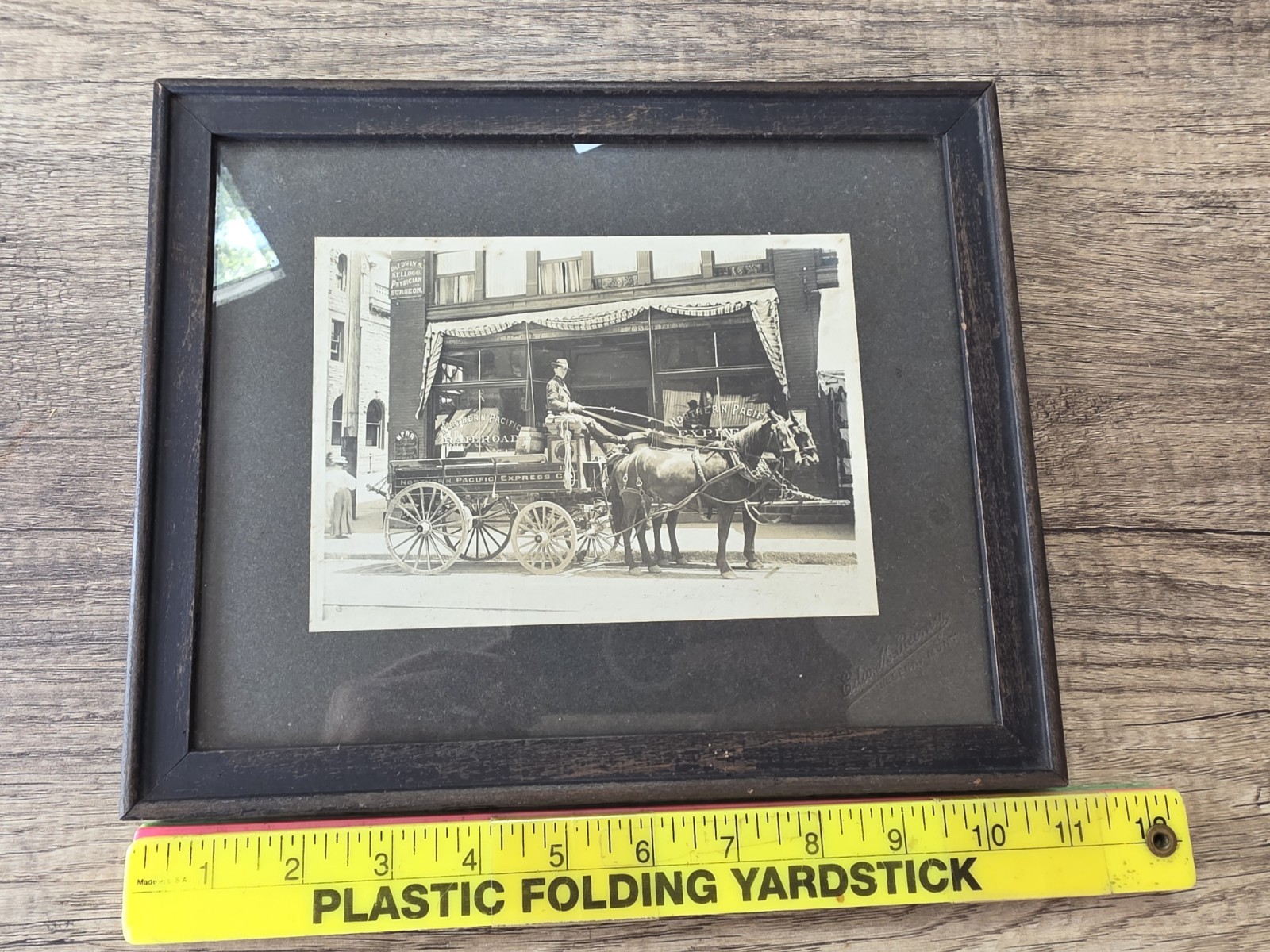 Late 1800s? Montana Northern Pacific Express Railroad Photo 7x9 Horse & Buggy I