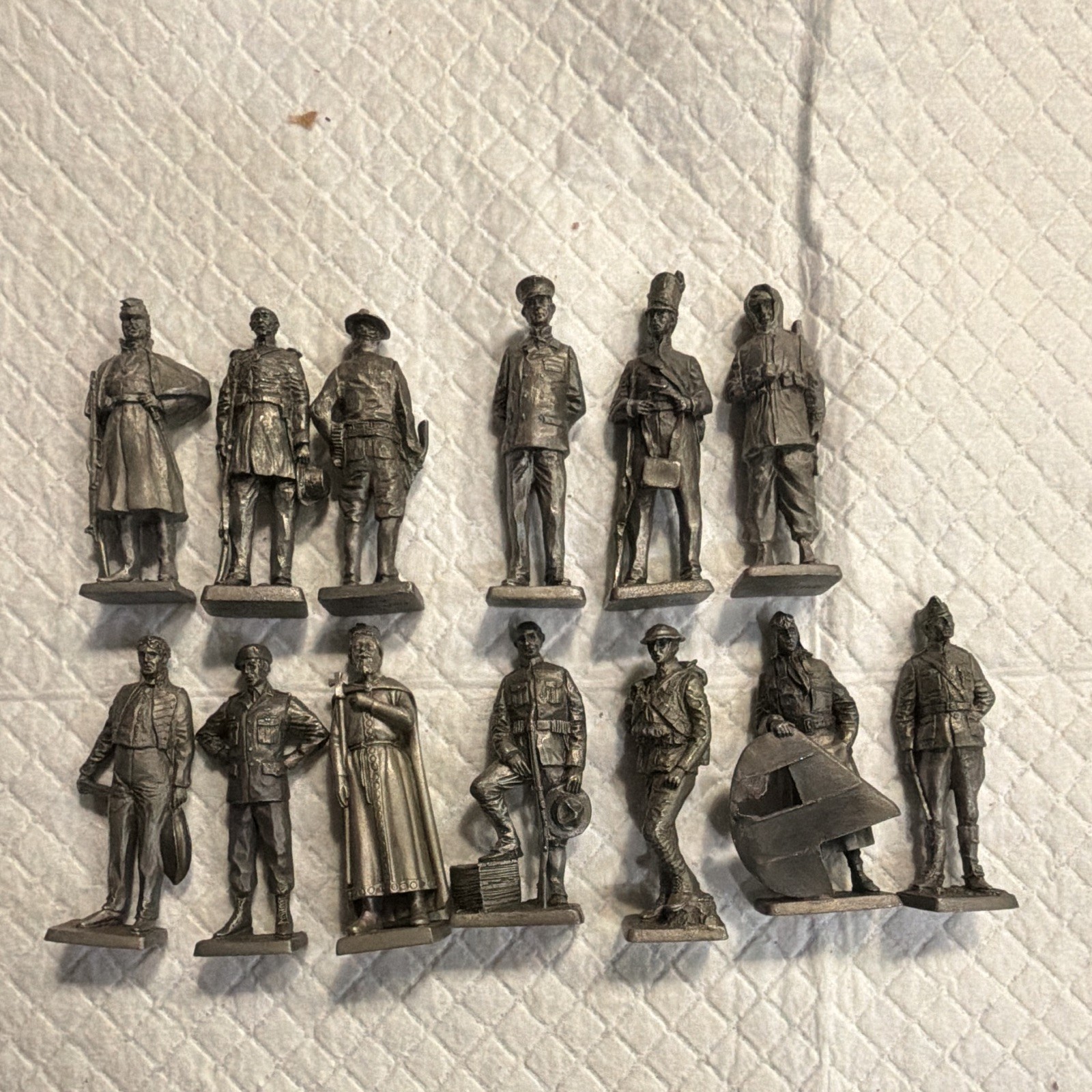 Vintage 1978 Franklin Mint Pewter Historical Military Figurines Lot of 13 Vintage 1978 Franklin Mint Pewter Historical Military Figurines Lot of 13