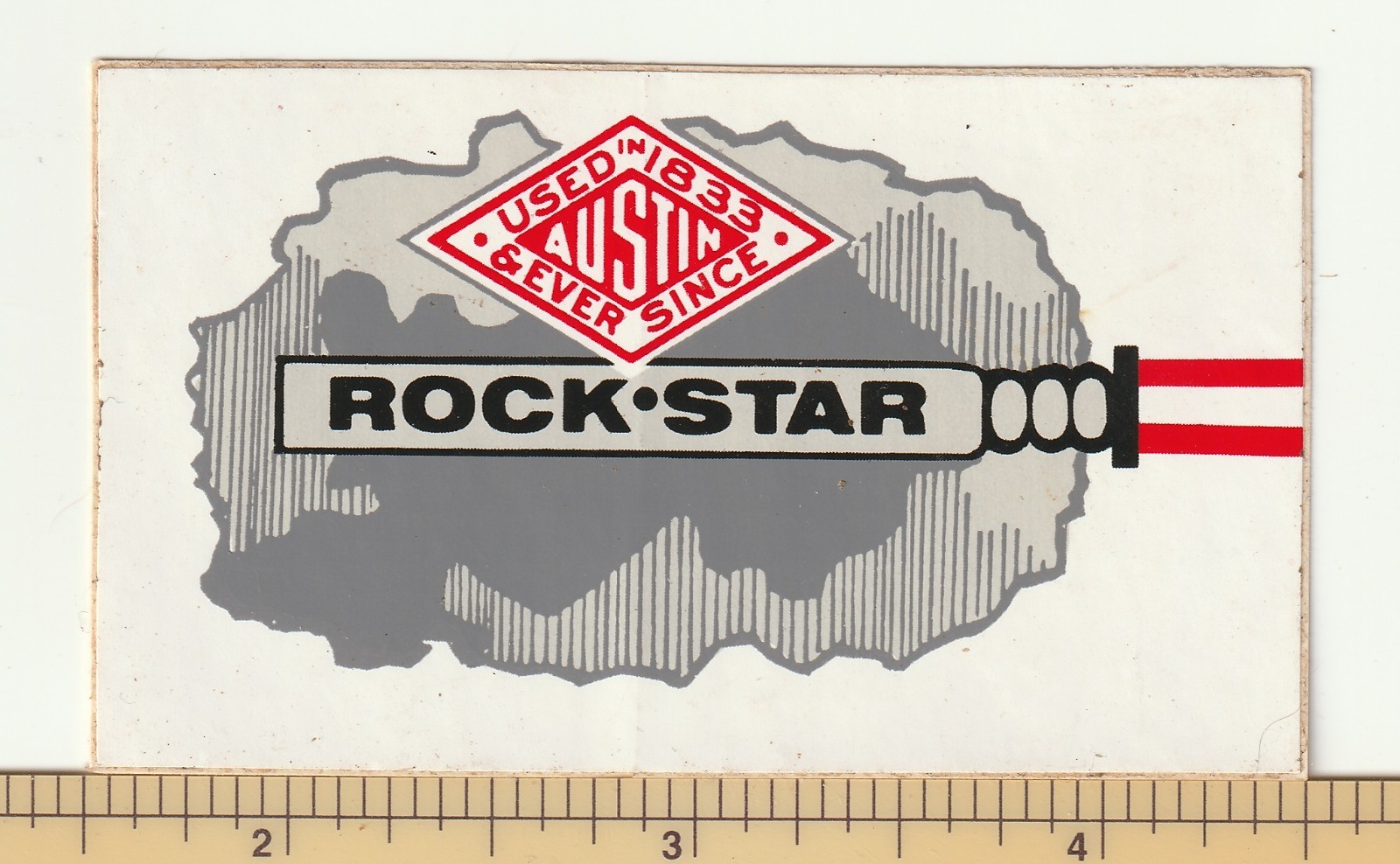 Vintage Austin Powder Rock Star Explosives Mining Advertising Sticker