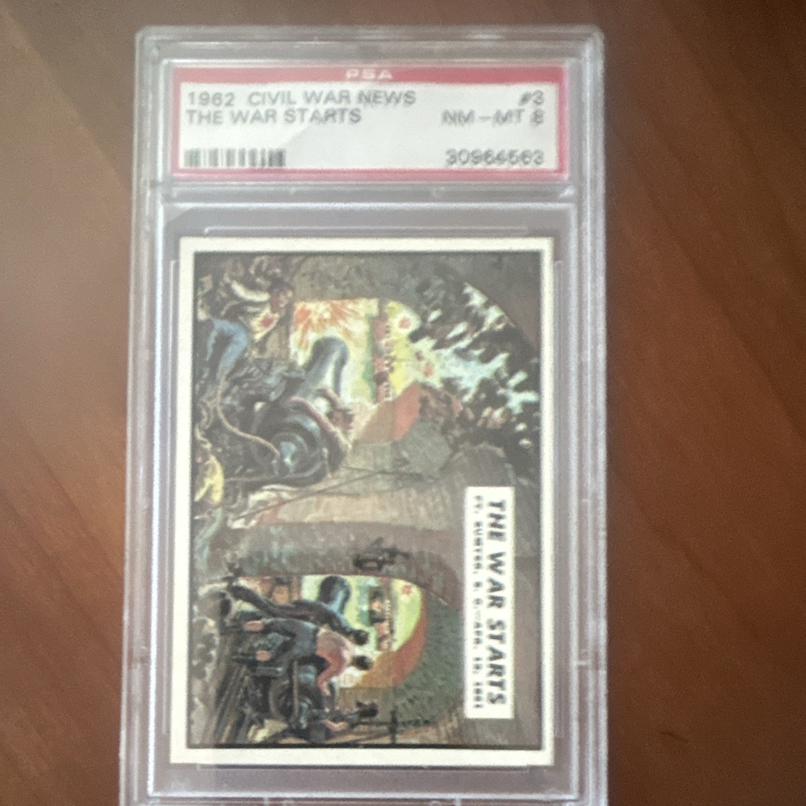 A&BC Civil War News 1962 #3 The War Starts PSA 8 Auth 30964662 Card