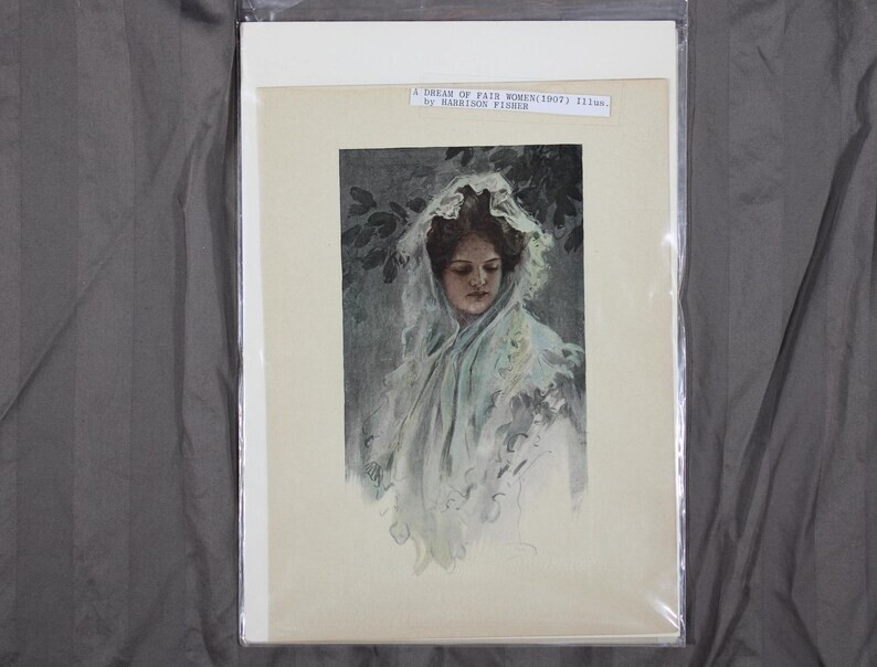 Harrison Fisher 1907 Wedding Day Plate 5 A Dream of Fair Women Vintage Print Harrison Fisher 1907 Wedding Day Plate 5 A Dream of Fair Women Vintage Print