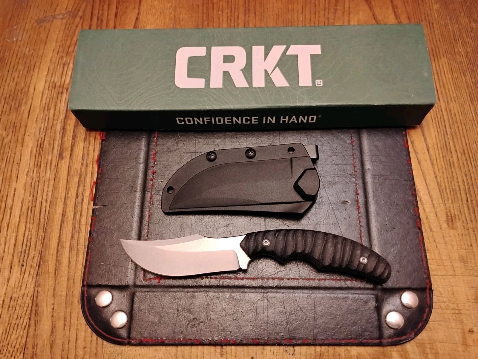 CRKT Burrower Fixed Blade Knife Micarta Handle 3.6