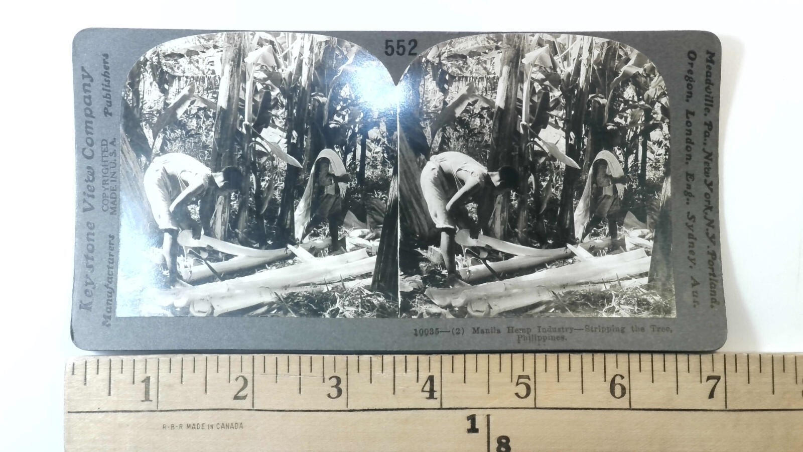 Manila Hemp Industry Stereoview Keystone View Co. Philippines 1910s