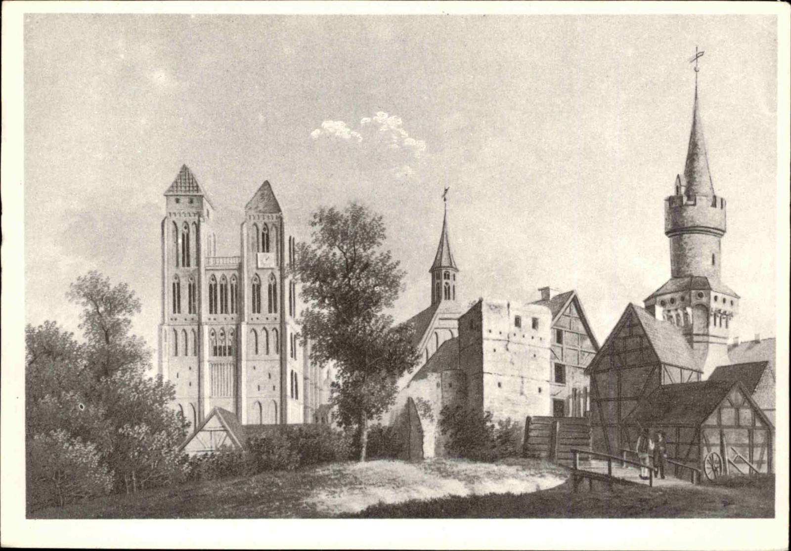 PRENZLAU artist card old historical view old postcard unused