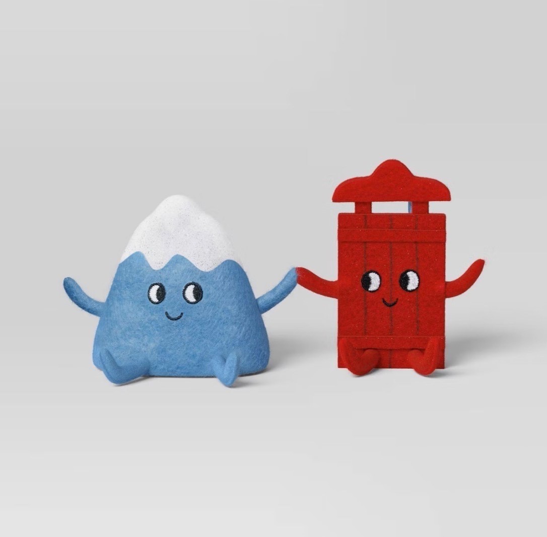 Felt Figures: Target Wondershop Christmas Felt Duo Figural Mountain and Sled
