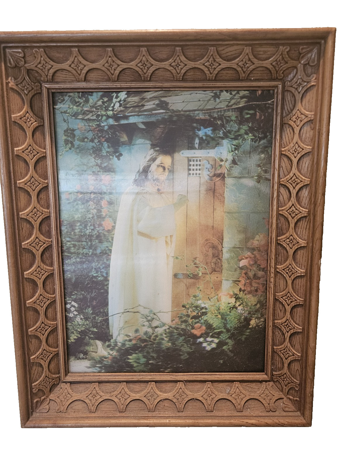 Vintage 1960 Christ at Hearts Door 3D Lentograph Victor Anderson. Plate No. 115