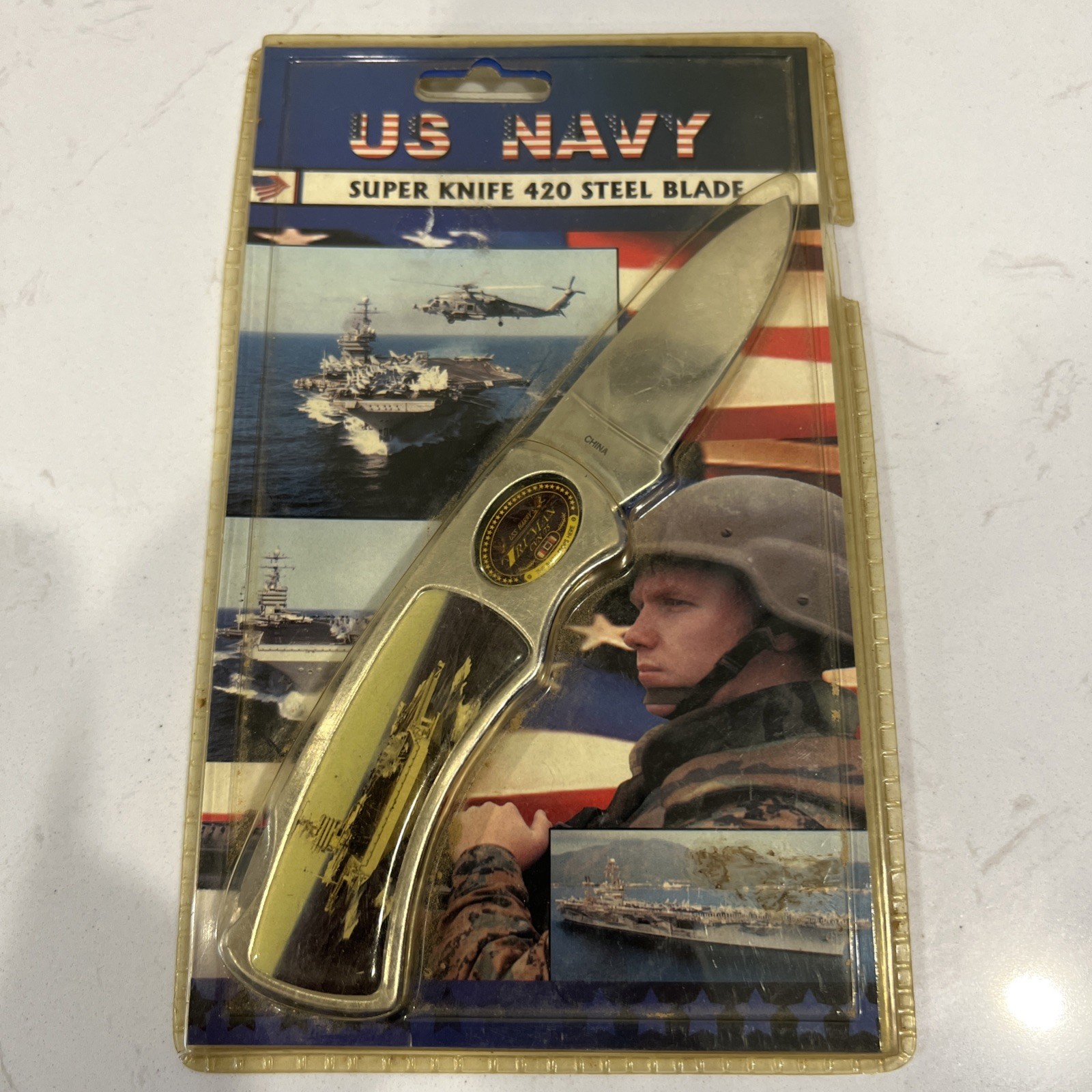 US Navy Super Knife 420 Steel Blade USS Harry S. Truman (CVN-75) Commemorative US Navy Super Knife 420 Steel Blade USS Harry S. Truman (CVN-75) Commemorative