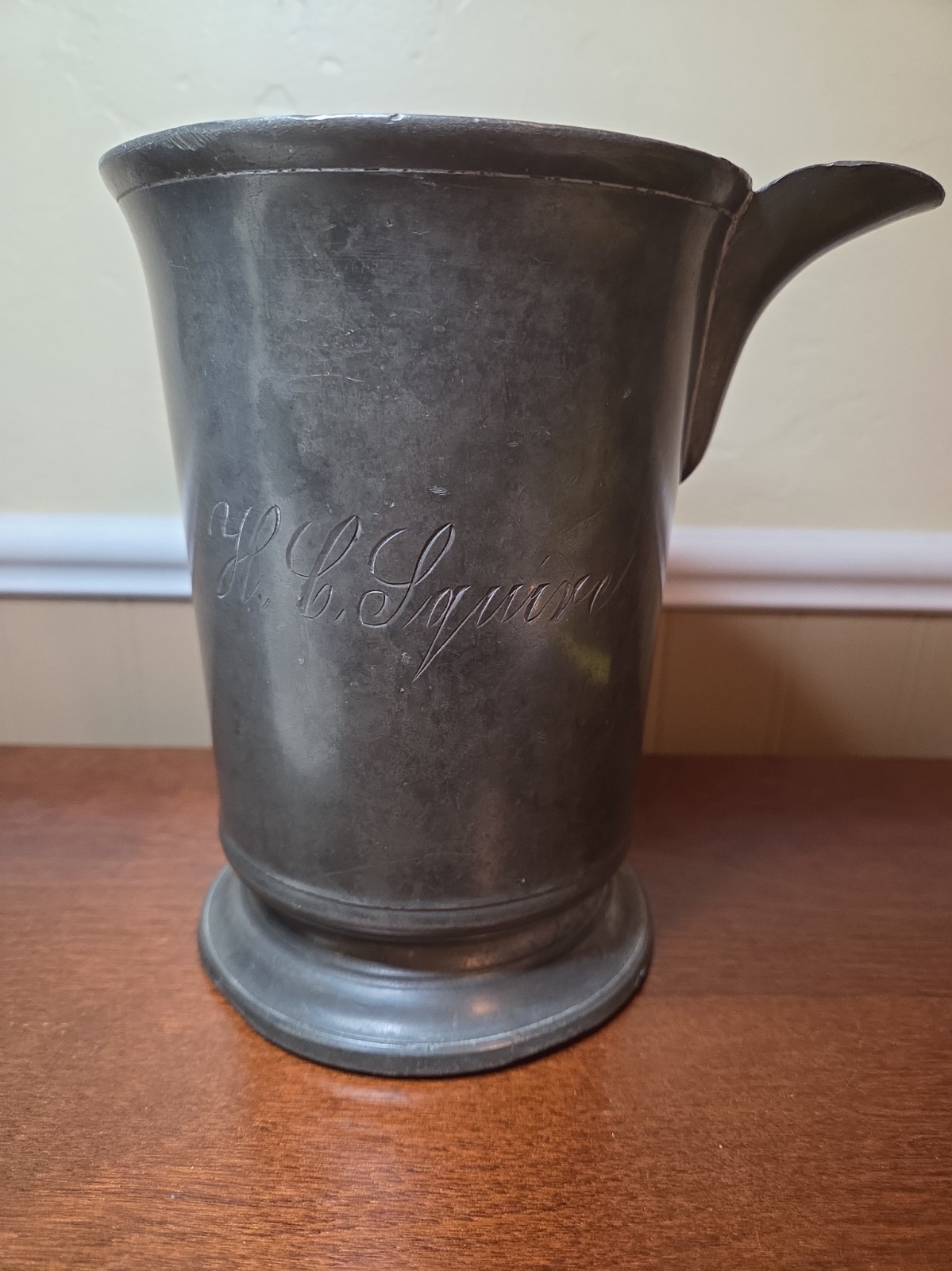Vintage Loftus English Pewter Quart Tankard Pour Spout Victorian Middlesex Set B