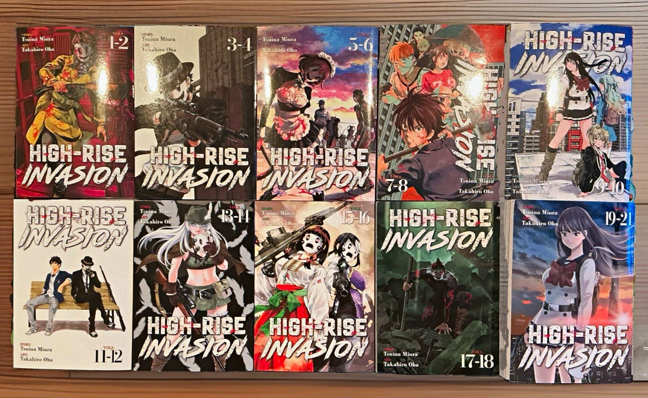 High-Rise Invasion Complete Manga Set 1-21 English 10 Omnibus Books Seven Seas
