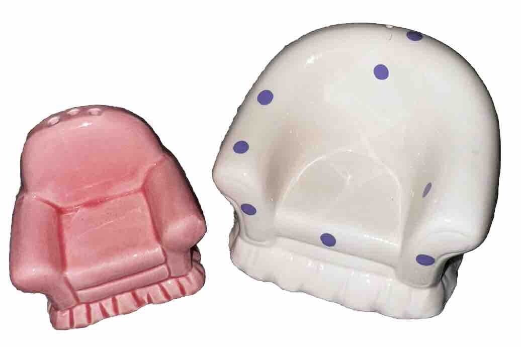 Vintage Arm Chair Salt And Pepper Shakers
