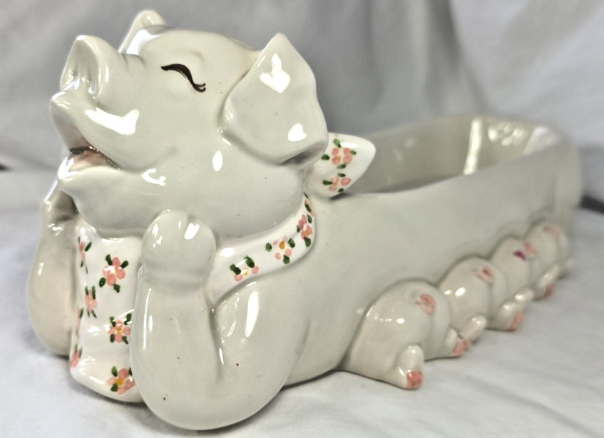 Vtg Hand Painted Fitz & Floyd Pig/Sow Cracker Tray Mama & Piglets 1983 Japan Vtg Hand Painted Fitz & Floyd Pig/Sow Cracker Tray Mama & Piglets 1983 Japan