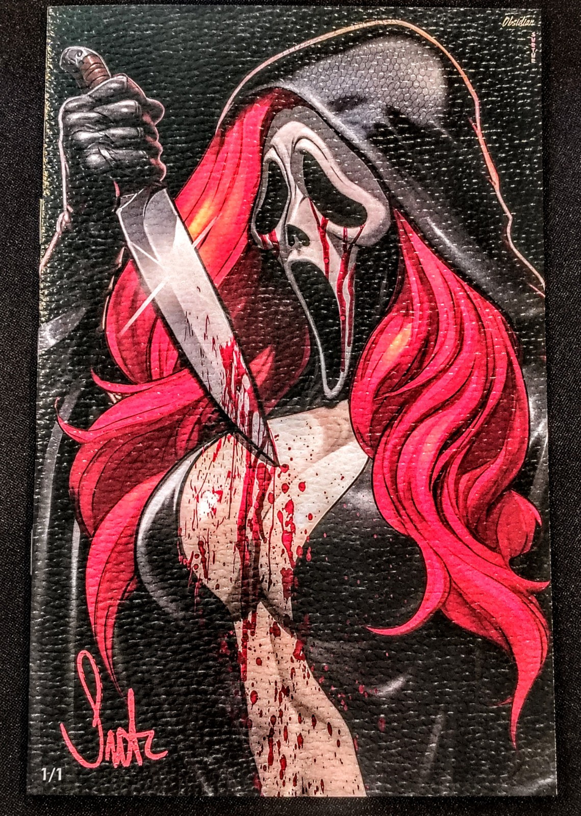 Fright Weaver Lady Scream Color Leather Bloody Variant Signed Surtur COA #1/1 Fright Weaver Lady Scream Color Leather Bloody Variant Signed Surtur COA #1/1