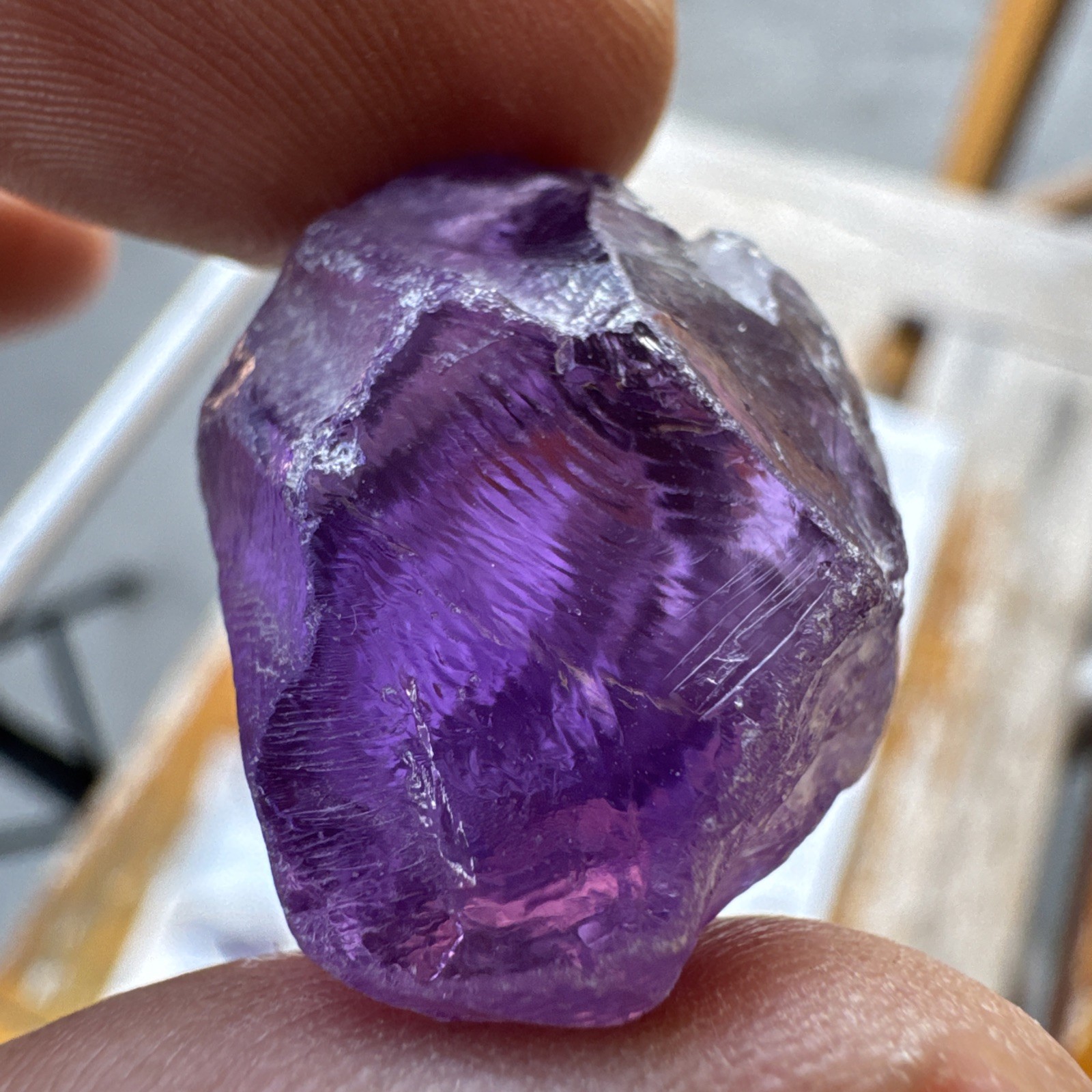 Amethyst Cutting Rough 80 Carats Earthmine Natural Cutting Quality Clean