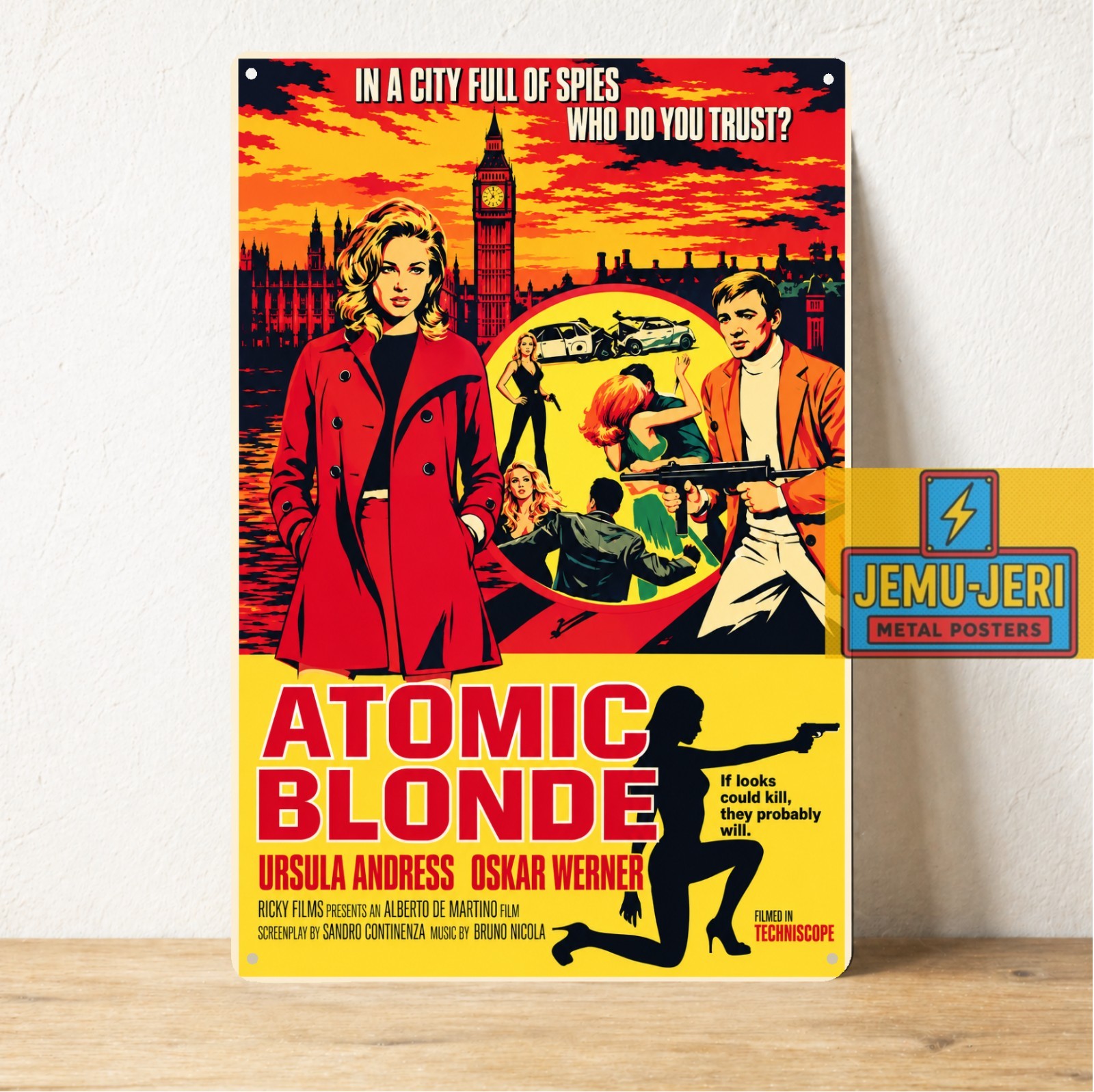 Atomic Blonde - Charlize Theron - 2017 Movie Metal Poster Sign 20x30cm