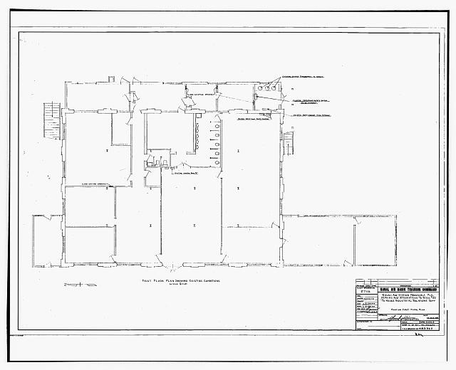 Pensacola FL U.S. Naval Air Station Paint Shop 1951 Floor Plan Drawing