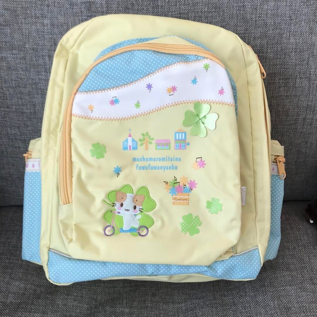 Fluffy kitten backpack like marshmallow Sanrio unused W30 H32 D8cm Scratched F/S