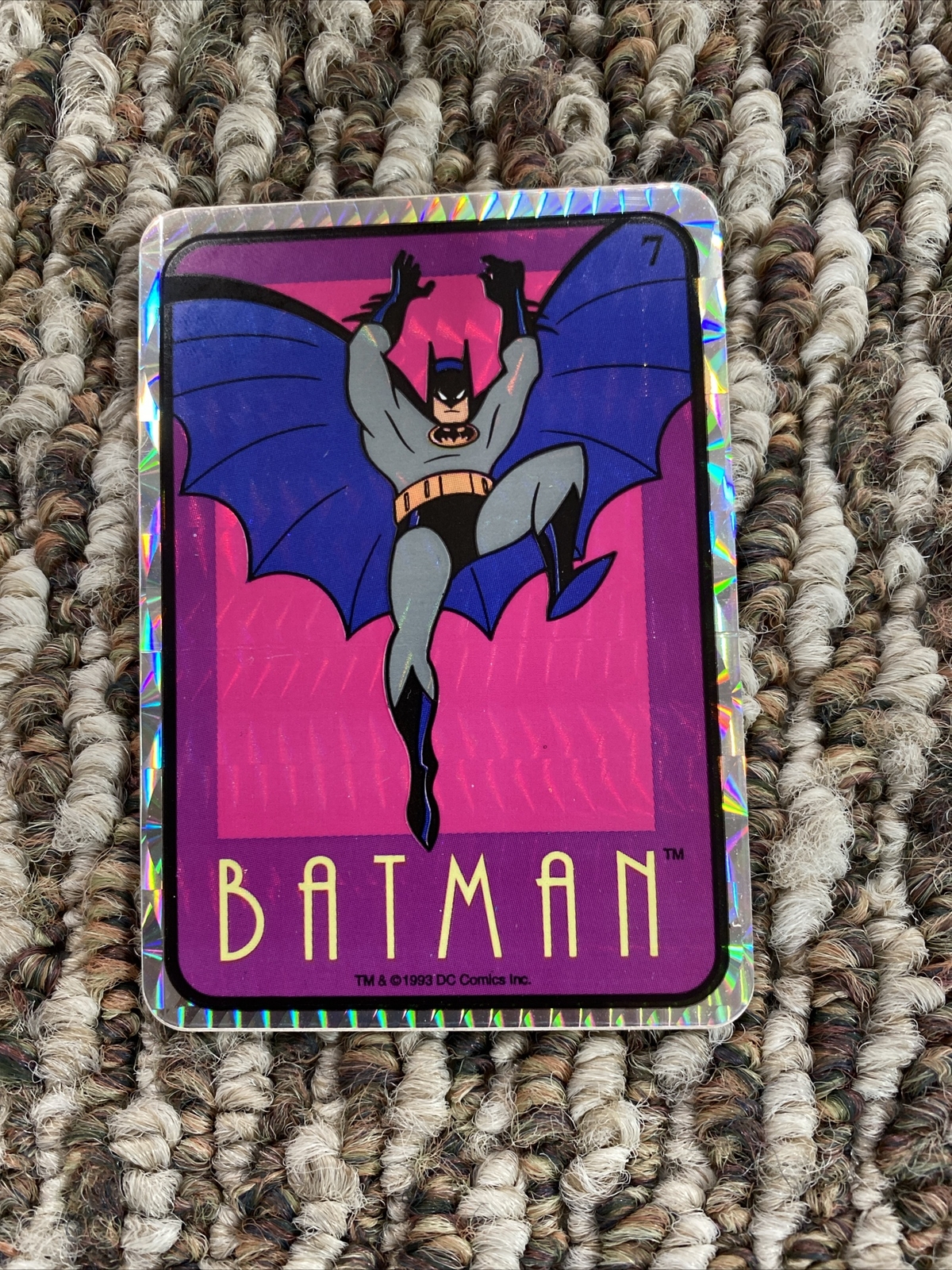 1992 Batman The Animated Series Prism Sticker BATMAN Vintage Vending Machine #7