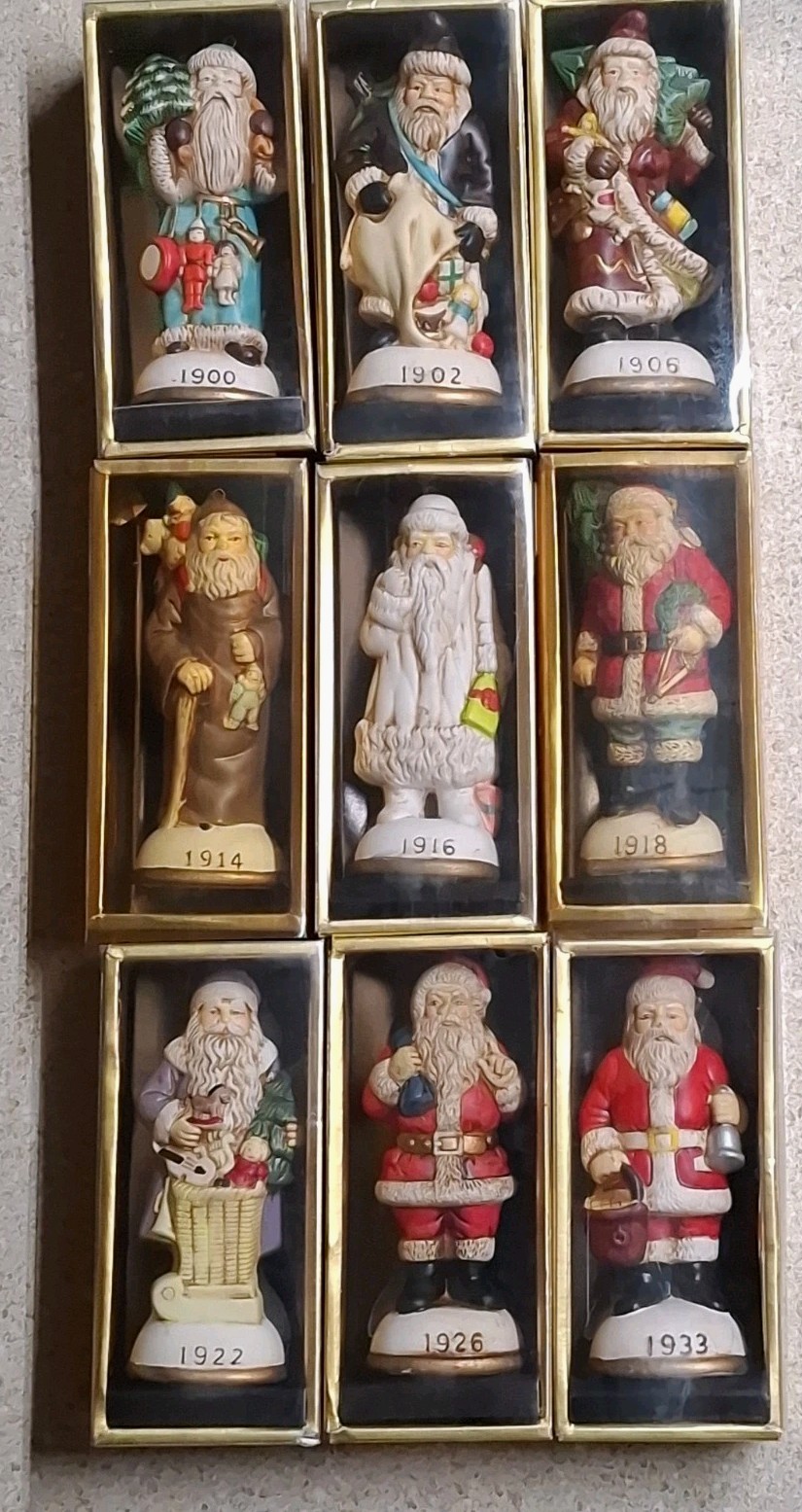 Memories Of Santa Collection 1900, 02, 06, 14, 16, 18, 22, 26 & 1933 Lot of 9 