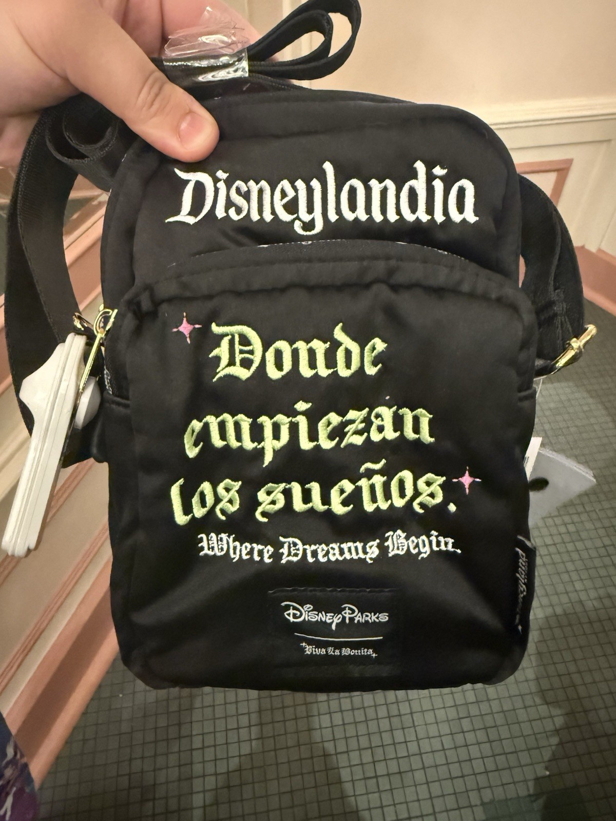 DISNEYLANDIA Crossbody Bag Strap Viva La Bonita Donde Empieza Los Sueños Disney