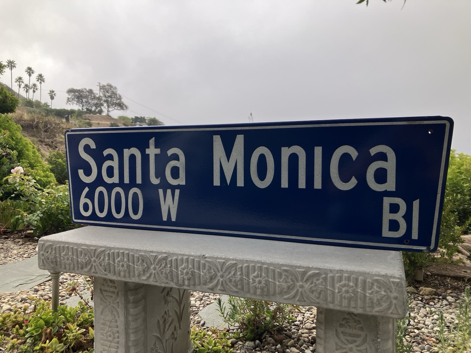 Vintage ROUTE 66 Santa Monica Bl  Porcelain 