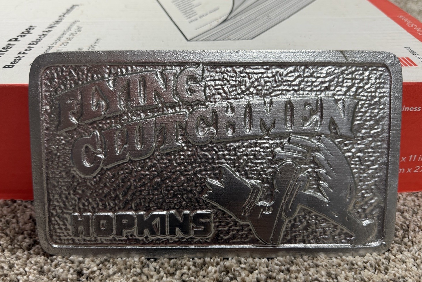 Vintage Hot Rod Flying Clutchmen Hopkins, MN Car Club Plaque License Plate Sign