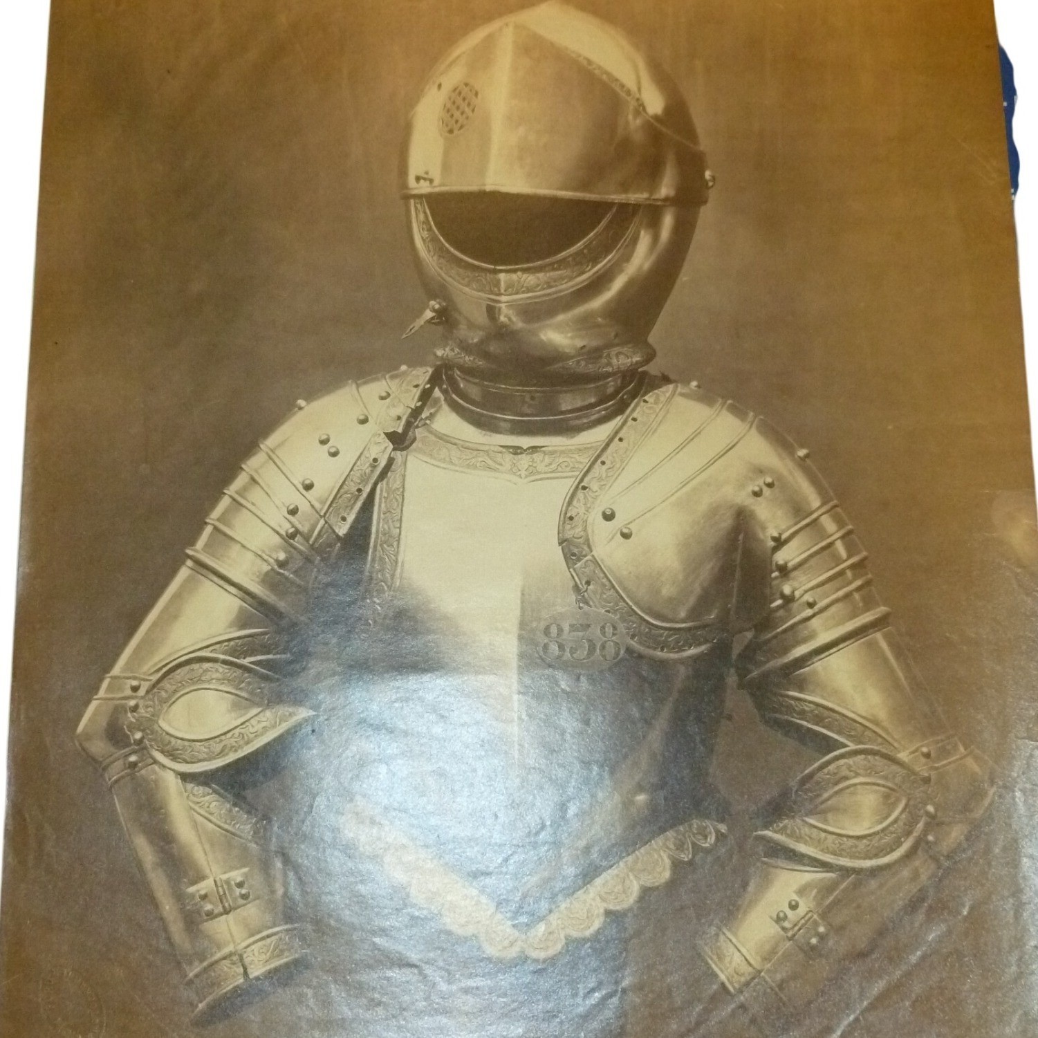Charles Clifford 1860 Large Albumen Print Royal Spanish Armor Real Armeria 10x13