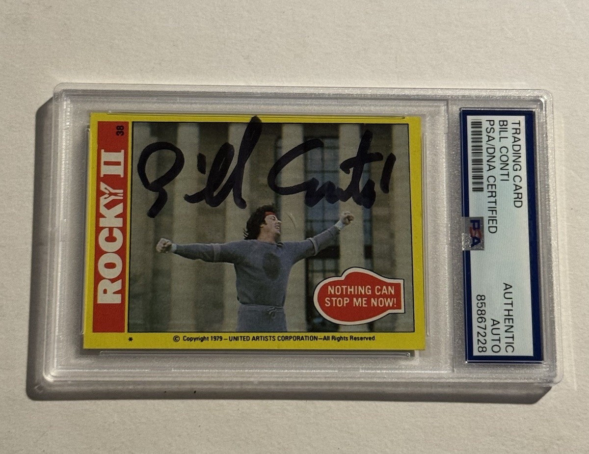 Bill Conti Signed Auto 1979 Topps Rocky 2 Card #38 Film Score Composer PSA/DNA
