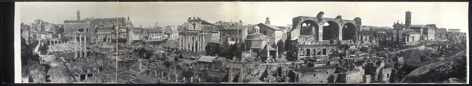Rome Italy 1909 Panoramic View of the Roman Forum Archaeological Site