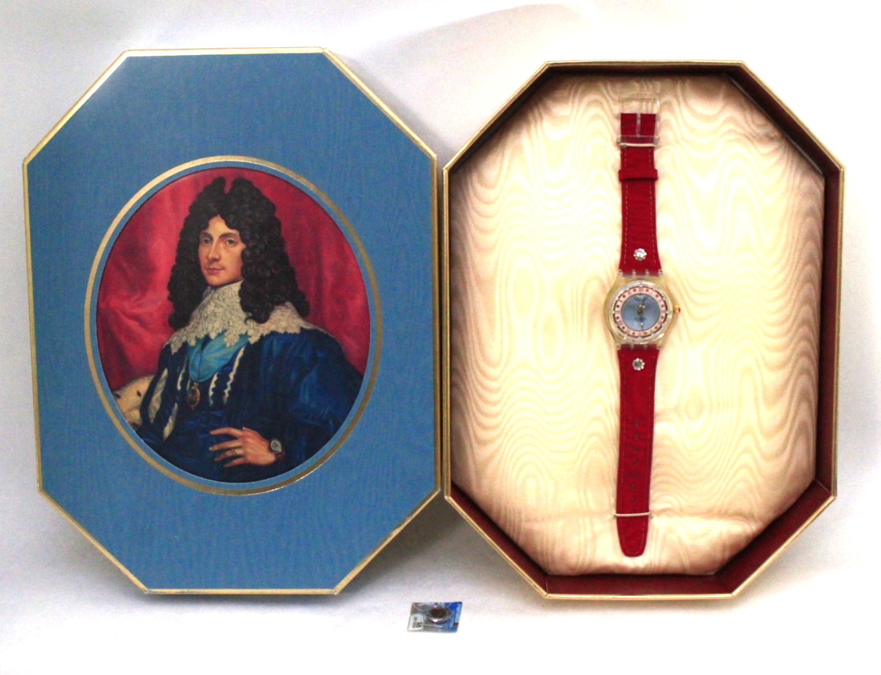 NOS Swatch Analog Quartz Women Rare Louis Xiv Model 1993 Christmas Limited Box