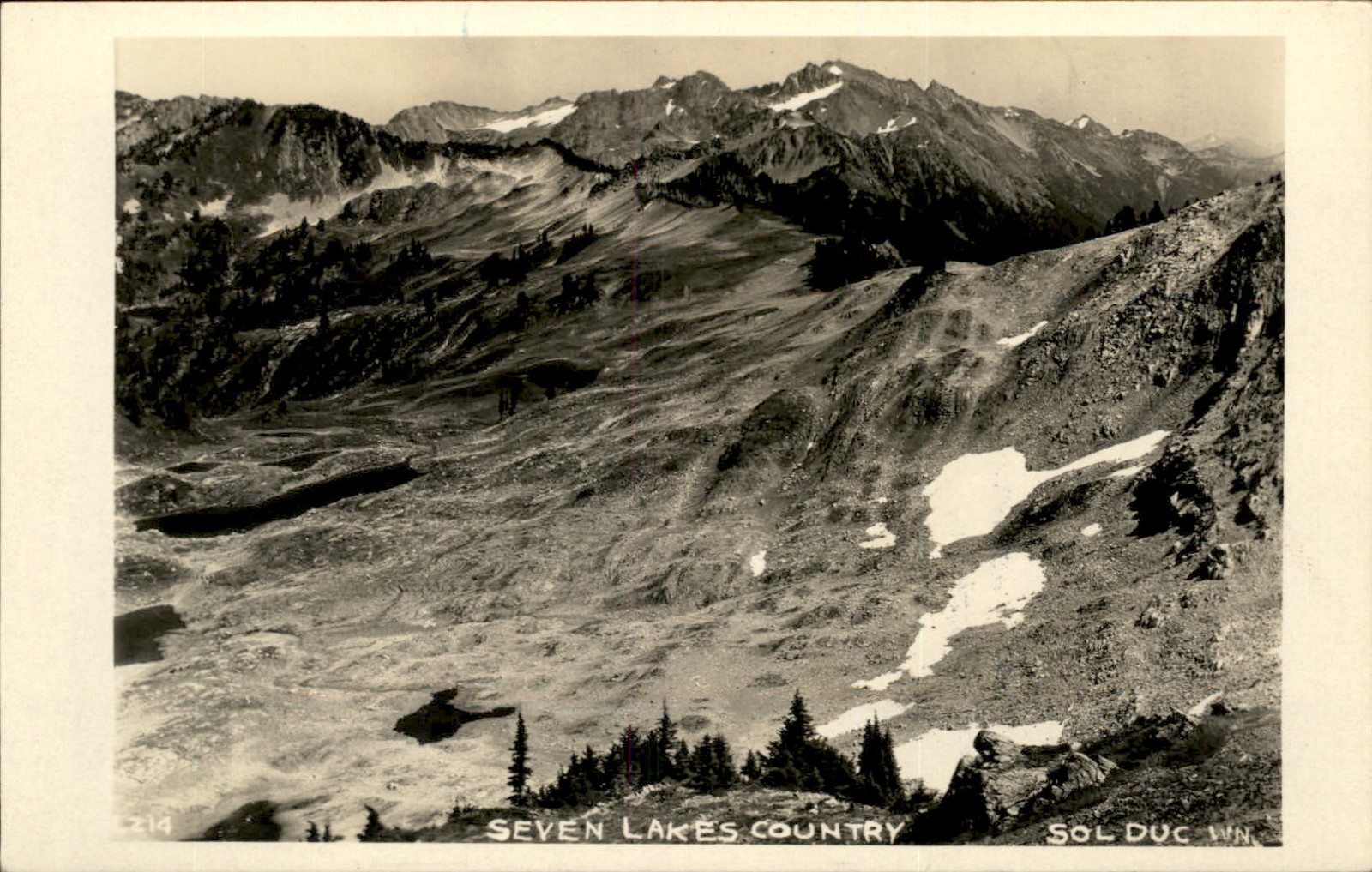 WA Seven Lakes Country Paul L. Miller c1920s-30s Real Photo Vintage Postcard
